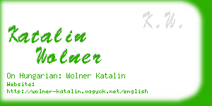 katalin wolner business card